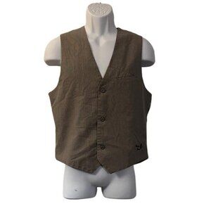 Volcom Corpo Class Mens Vest M M Grey Button Front Pocket Detail‎